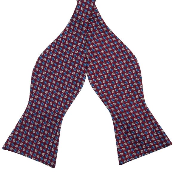 Daniel Cremieux Wine Purple 100% Silk Self Tie Bow Tie - Picture 1 of 5